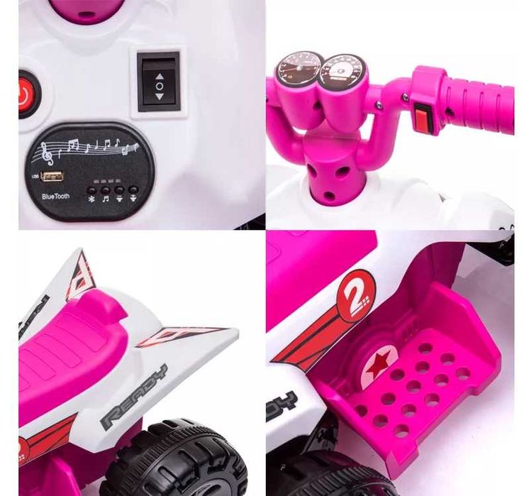 Atv electric copii Nichiduta Ready Go Pink/White 35W ,Acumulator 6V