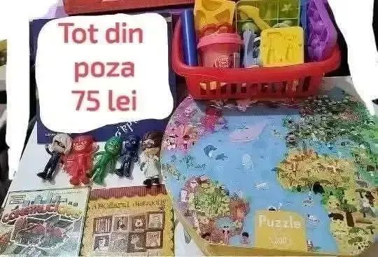 Loturi jucării,set tren șină lemn,animale Schleich dvd-uri desene,mași