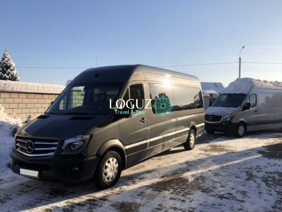 Sprinter minibus for trips to the mountains cities abroad with guide