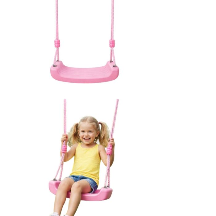 Детска градинска розова люлка – здрава, безопасна и регулируема до 75 кг