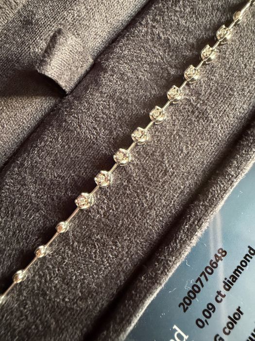 Златна с бяло злато и диаманти