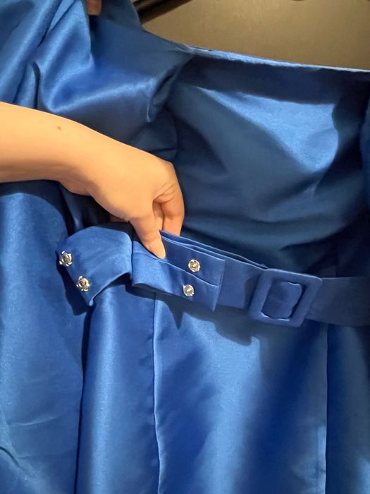 Синее вечернее платье на выпускной, на вечер