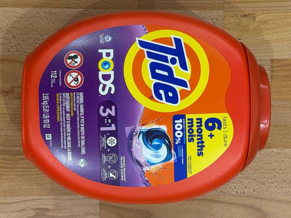 Капсулы  Tide PODS 3-в-1 с пятновыводителем 112 капсул! Made in USA!