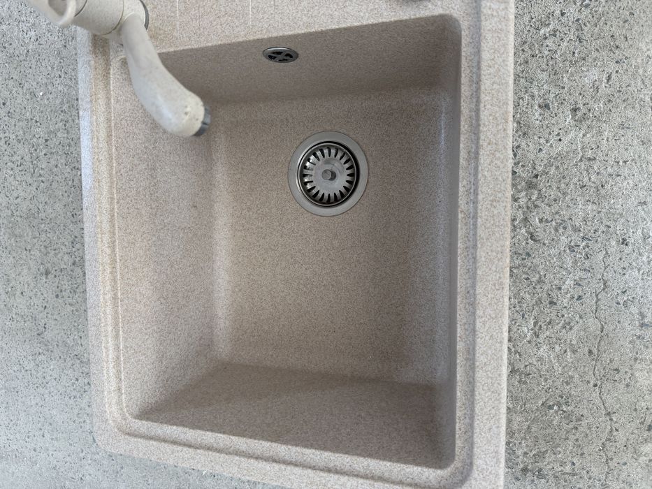 Pachet Chiuvetă Bucătărie Compozit Franke BSG 611-78 + Baterie, Culoare Avena (Bej)
