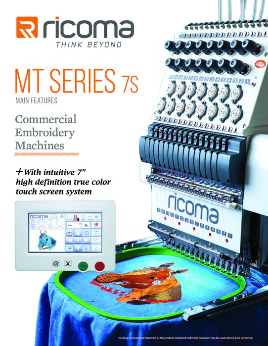 Промышленная четырехголовочная (12 цветная) вышивальная машина MT-1204