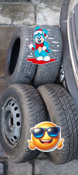 Anvelope vară (4) + anvelope iarnă (4) + jante (4)