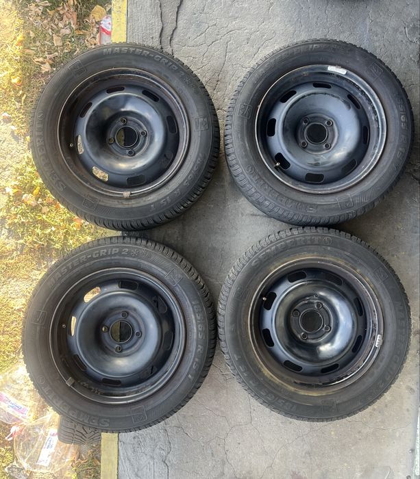 4 бр. метални джанти 15” 4x108 за Ford със зимни гуми