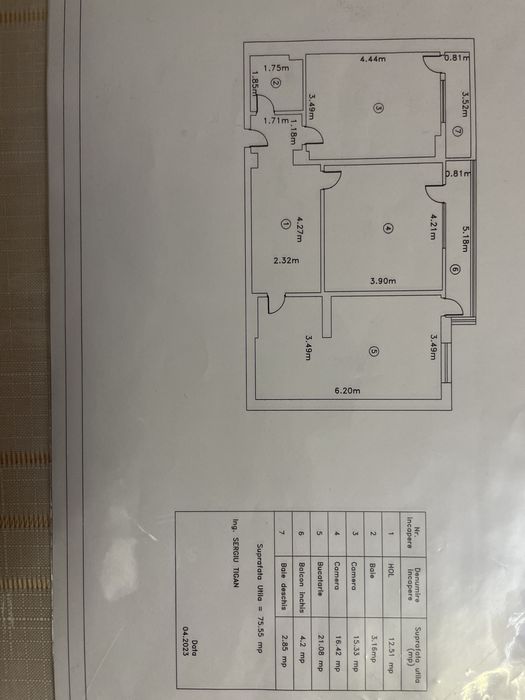Vand apartament 2 camere