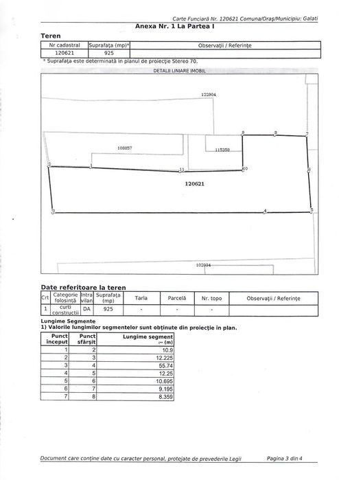 Proprietar,vand teren constructii Bd.George Cosbuc (pretabil S+P+10E)