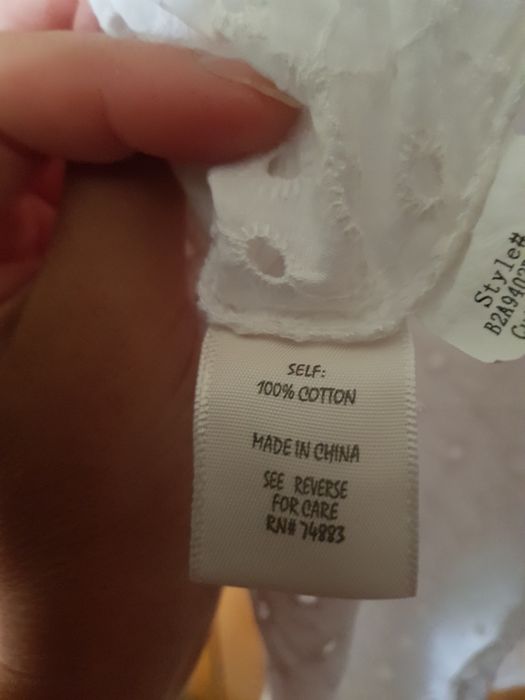 Bluză Adiva mărimea S, din broderie englezească 100% bumbac, impecab