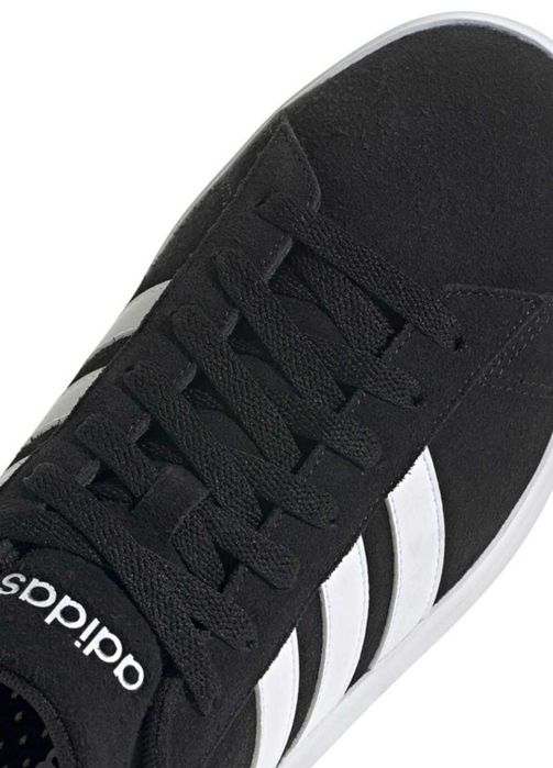 Adidas Grand Court 2.0, Piele intoarsa, Negru, Marime 43 1/3, Noi