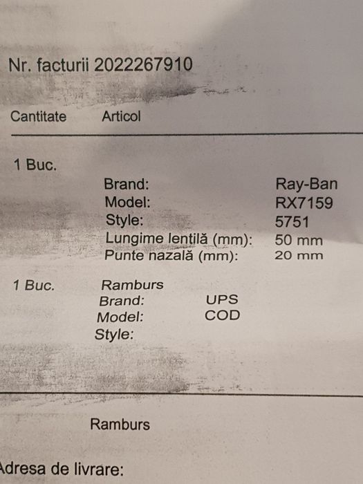 Ray Ban, rame noi RX7159 5751