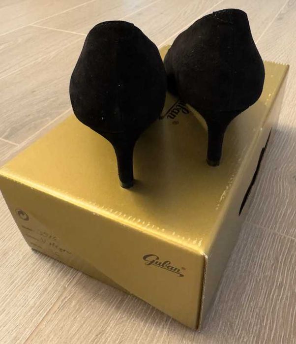 Pantofi dama Guban model 3514 piele velur negru