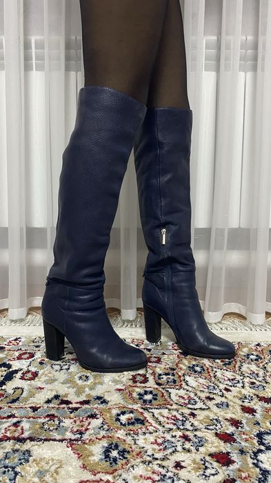 Сапоги женские синие