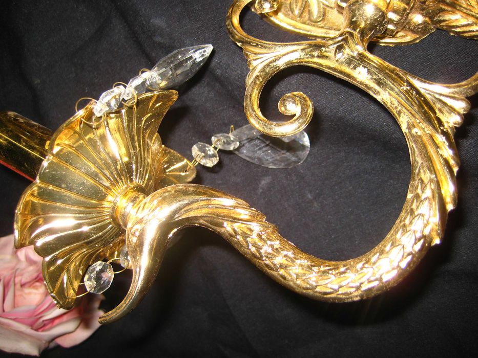 Бра Бронзовое светильник позолоченный