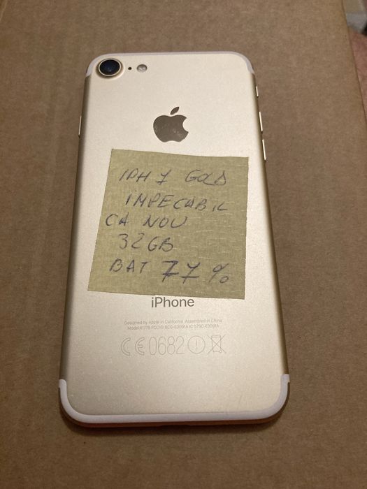 Iphone.7 GOLD ca Nou . Iphone 7 baterie 77%. arata ca Nou