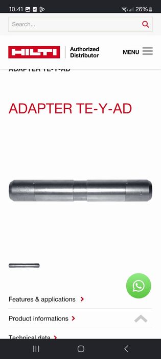 Adaptor Hilti TE YAD