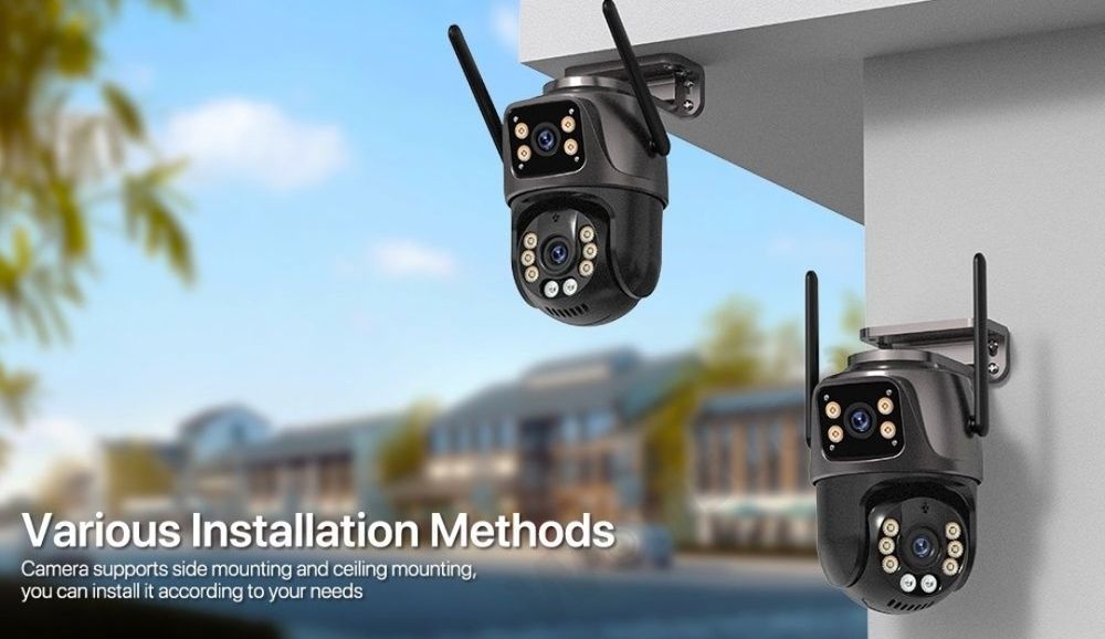 Camera de supraveghere duală 360/90 °cu infraroșu, rezistenta la apa