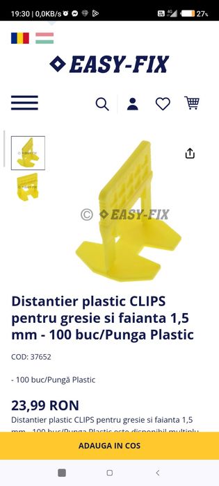 Distanțiere clips și pene pentru gresie și faianță