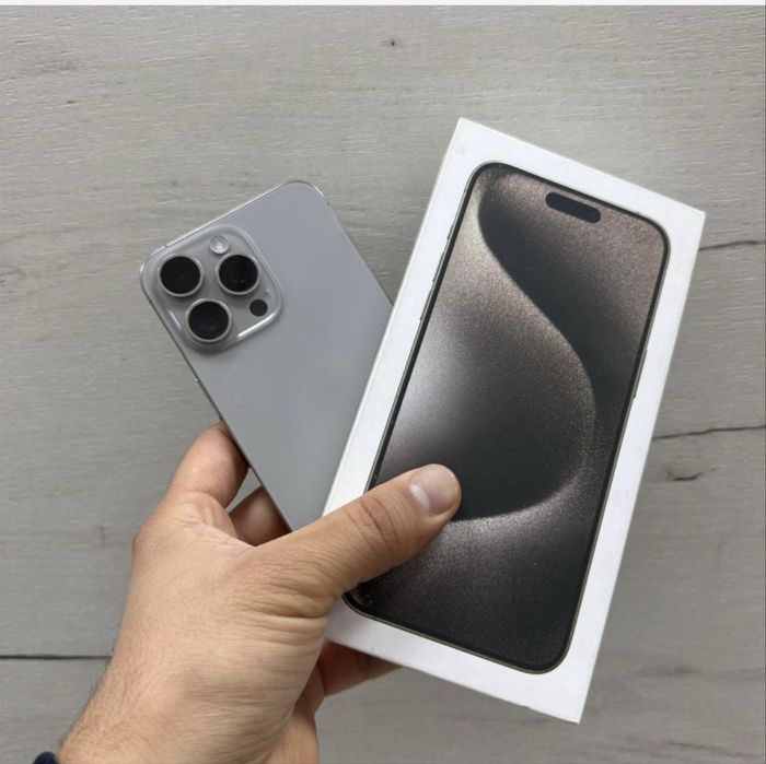 Yengi Iphone 15 Pro Max 256 Natural Sim Karopka Ideal holata