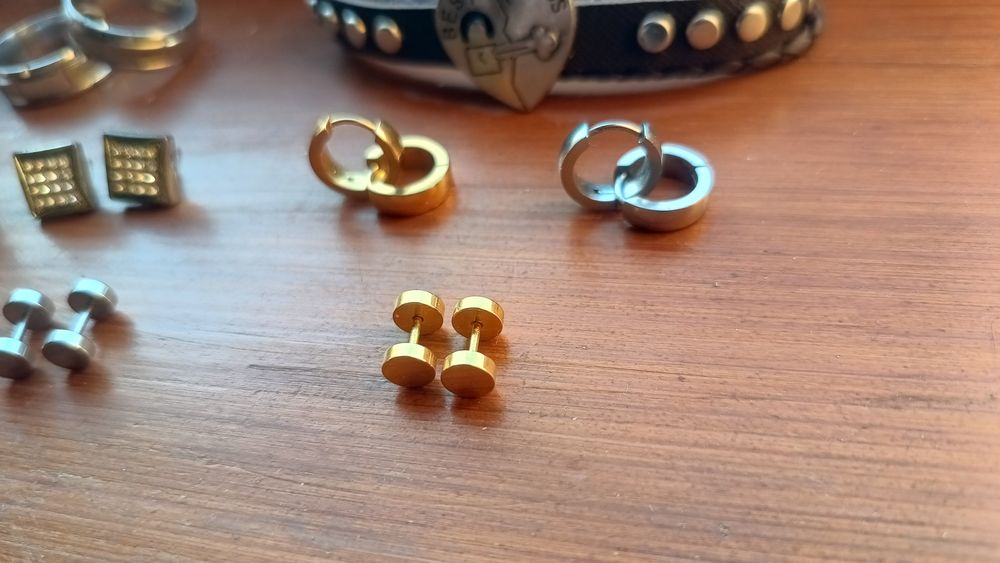 Аксесоари, обеци, пръстен и кожена гривна "Best Friends"