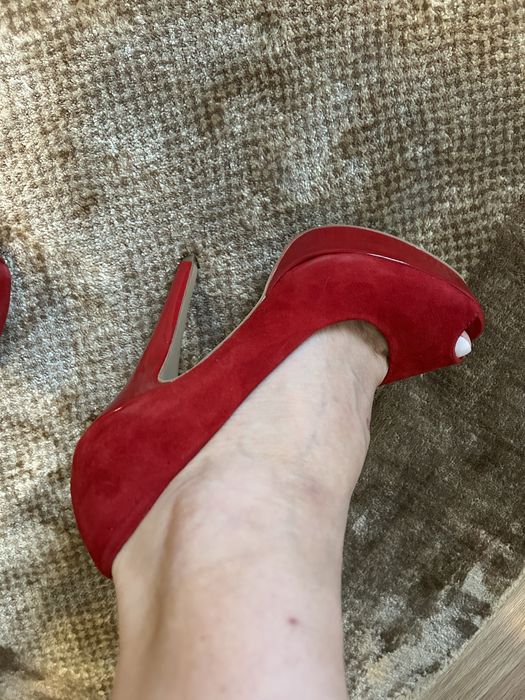 Pantofi Bata piele rosii