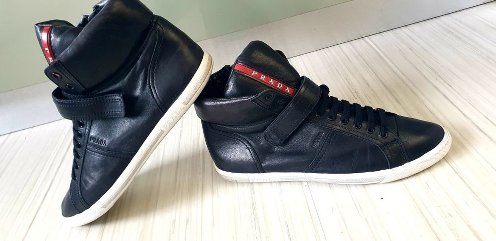 Prada Leather UNISEX Sneakers Size 41 - 26см ОРИГИНАЛ! ЕСТЕСТВЕНА Кожа