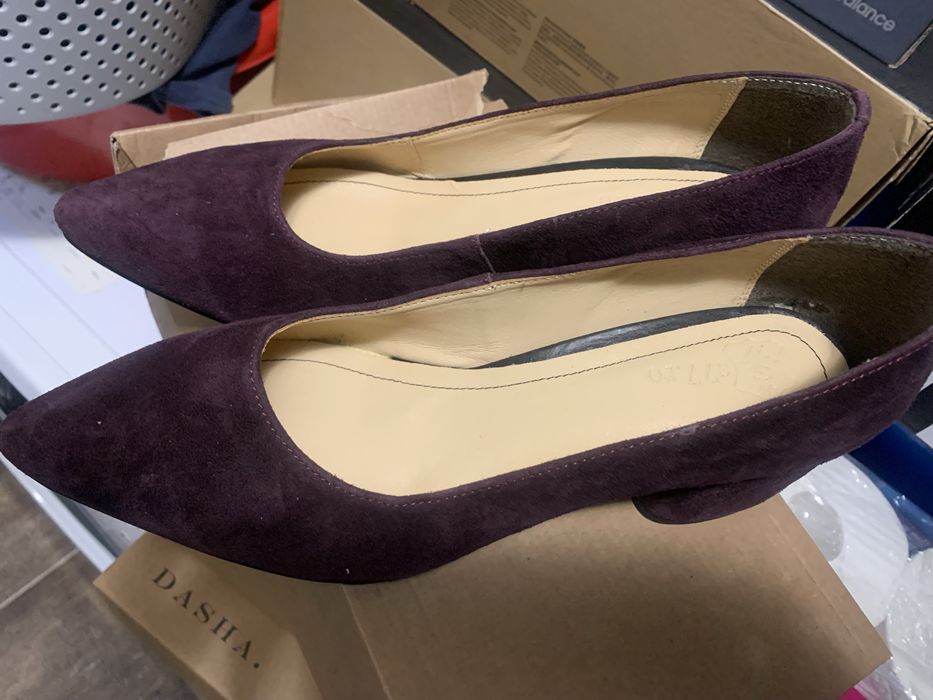 Vand pantofi piele violet