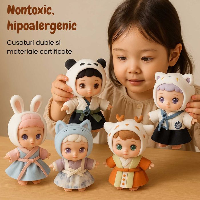 figurina de plus in cutie surpriza, 6 personaje mitologice, 16,5 cm