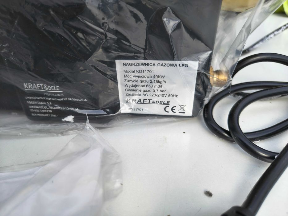 Incalzitor pe gaz Kraft&Dele KD11701 40 kW cu termostat si reductor