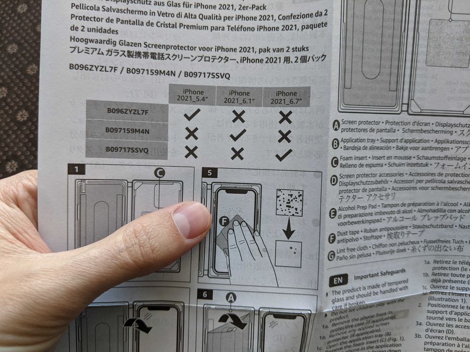 Защитное стекло Amazon Basics для iPhone 13 Pro Max 2 шт.