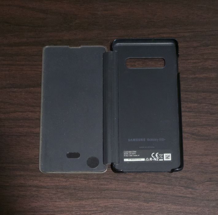 Husa SH flip smart activa originala Samsung Clear View Cover Galaxy S10+ S10 Plus G975 negru/black