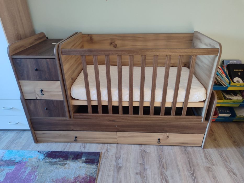 Детско трансформиращо се легло с кокосов матрак