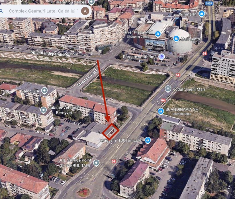 De inchiriat spatiu comercial central, 34mp (Geamuri Late)