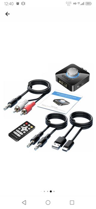 Adaptor Bluetooth 5 in 1, cu telecomanda, 400mAh, microSD, intrare ste