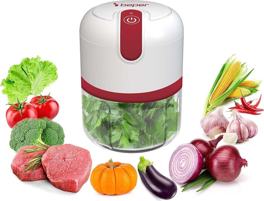 BEPER USB акумулаторна чопър, мини кухненски робот, 250мл  3,7V