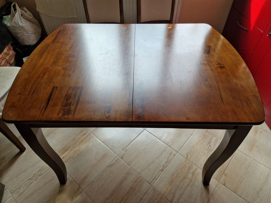 Комплект Маса и 6 бр. столове от масив