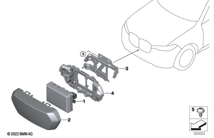 Suport capac radar distronic acc BMW X5 G05 X6 G06 X7 G07 facelift lci