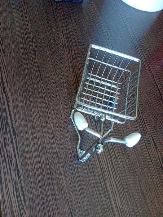 Mini coș de cumpărături metalic suport birou