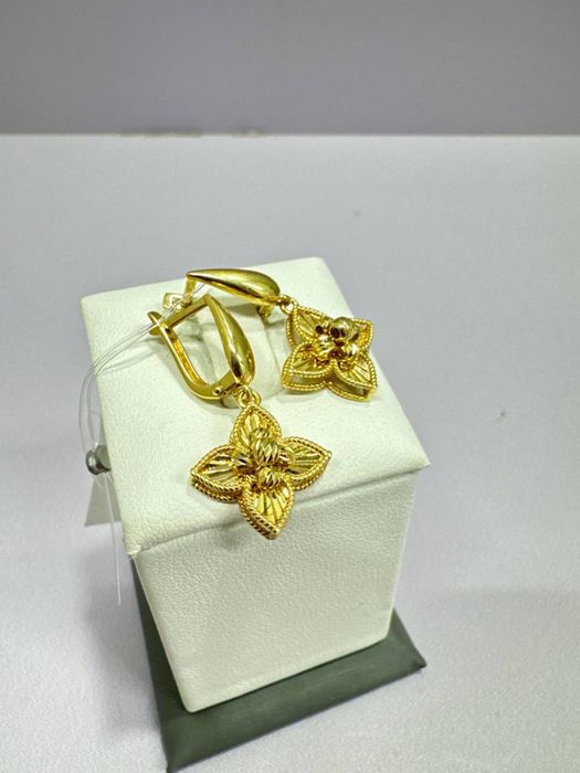 Золотые серьги СР244409