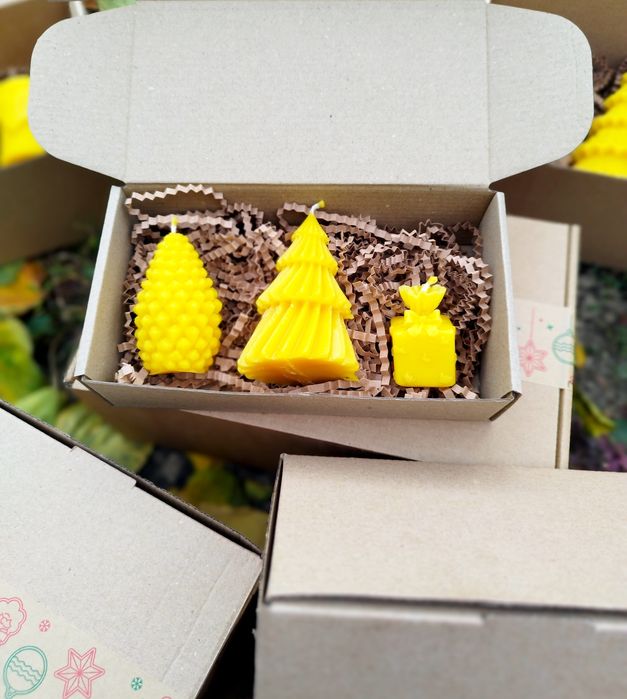 Подаръчни Кутии - Свещи от Пчелен Восък