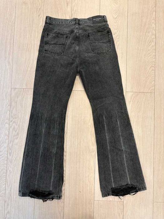 Balenciaga FW22 Lost Tape Flared Bootcut Jeans Gray