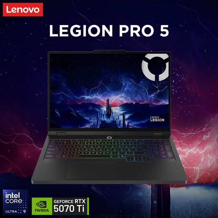 Lenovo Legion Pro 5 U9-275HX,32GB,1TB,RTX5070Ti 2года Гарантия Nout.uz