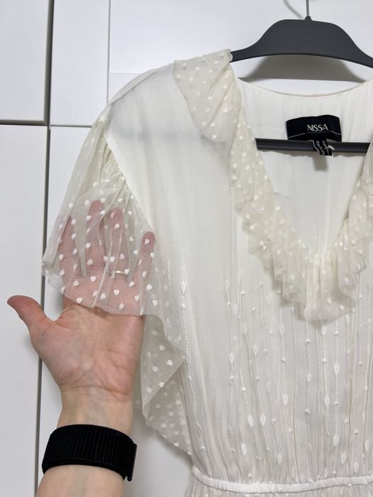 Rochie Nissa matase naturala cununie civila