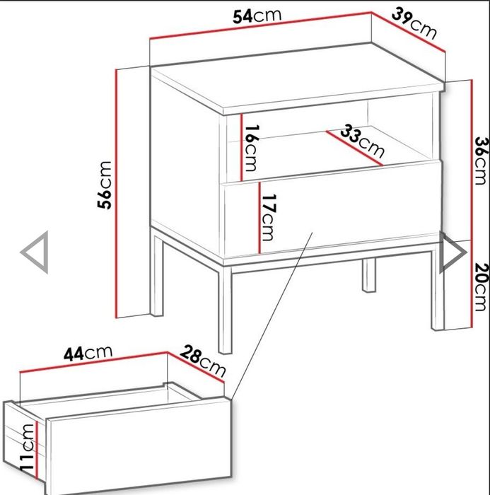 Комплект нощни шкафчета Haven - Сглобени