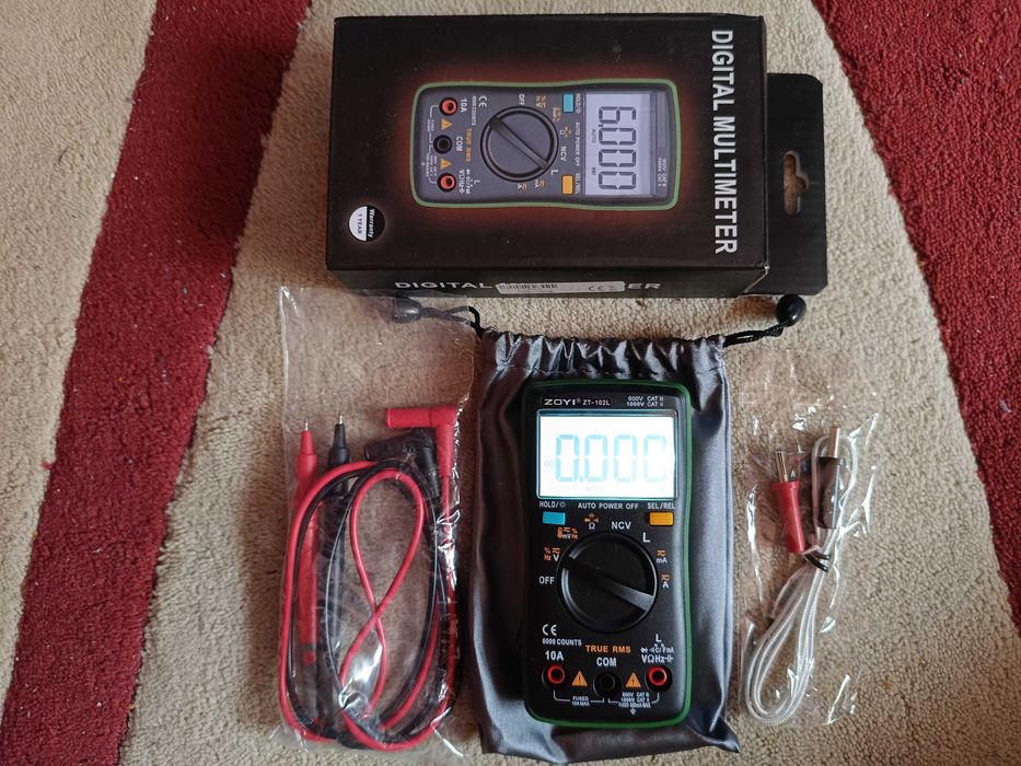 ZOYI ZT-102L Multimetru profesional LCR, T-RMS, NCV, autoscalare - NOU