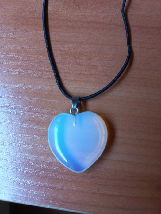 Колие Сърце Лунен камък