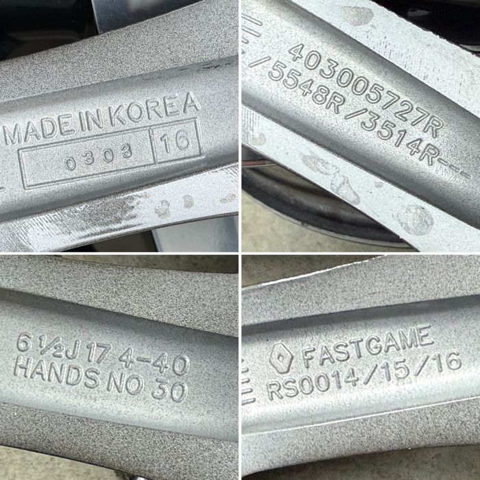 4бр. КАТО НОВИ 17” ОРИГИНАЛНИ Джанти 4х100 за -RENAULT/DACIA/NISSAN/HONDA/TOYOTA/други- 6.5Jx17H2, ET40