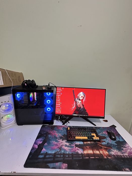 Gaming PC komplekt I5 14400 f RTX5060 32GB ddr 5 260 g monitor