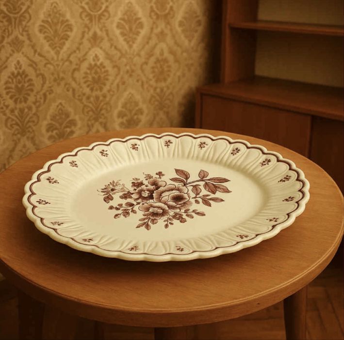 Винтидж керамично плато Gefle – Швеция, 1952 г.